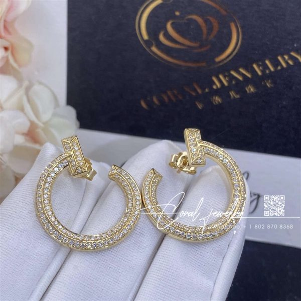 Tiffany T T1 Open Hoop Earrings In Yellow Gold (1)