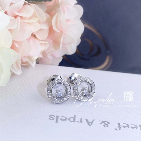 Chopard Happy Diamonds Icons Earrings, Ethical White Gold, Diamonds 83a017 1201 (1)