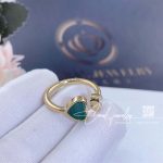 Chopard Happy Hearts Ring, Ethical Yellow Gold, Diamond, Malachite 829482 5102 (10)