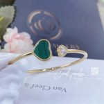 Chopard Happy Hearts Rose Gold Malachite Diamond Bangle 857482 5105 (5)