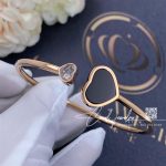 Chopard Happy Hearts Rose Gold Onyx Diamond Bangle 857482 5202 (2)