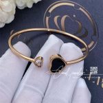 Chopard Happy Hearts Rose Gold Onyx Diamond Bangle 857482 5202 (4)