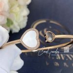 Chopard Rose Gold, Diamond And Mother Of Pearl Happy Hearts Bangle 85a074 5302 (5)