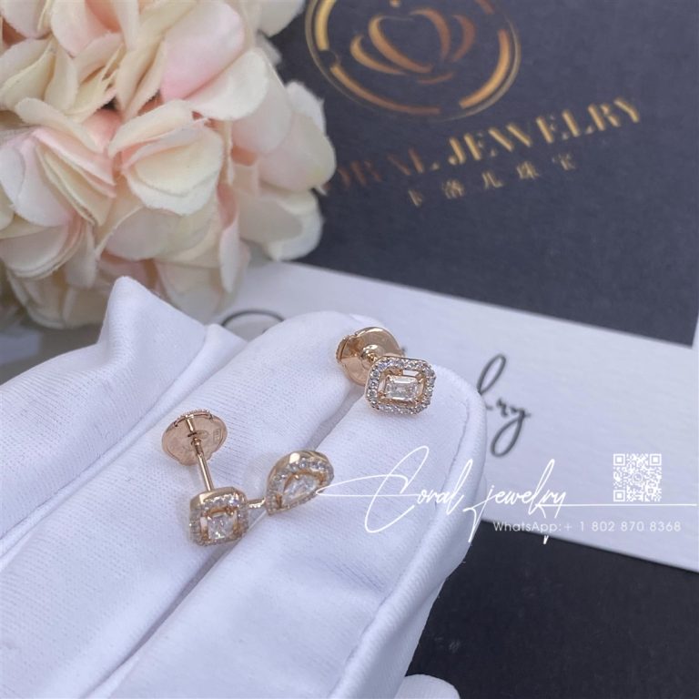 Messika My Twin 1+2 0,10ct X3 Pink Gold Diamond Earrings 07004 Pg (1)