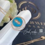 Messika Lucky Move Pm Turquoise Necklace Rose Gold Diamond Necklace 11649 Pg (6)