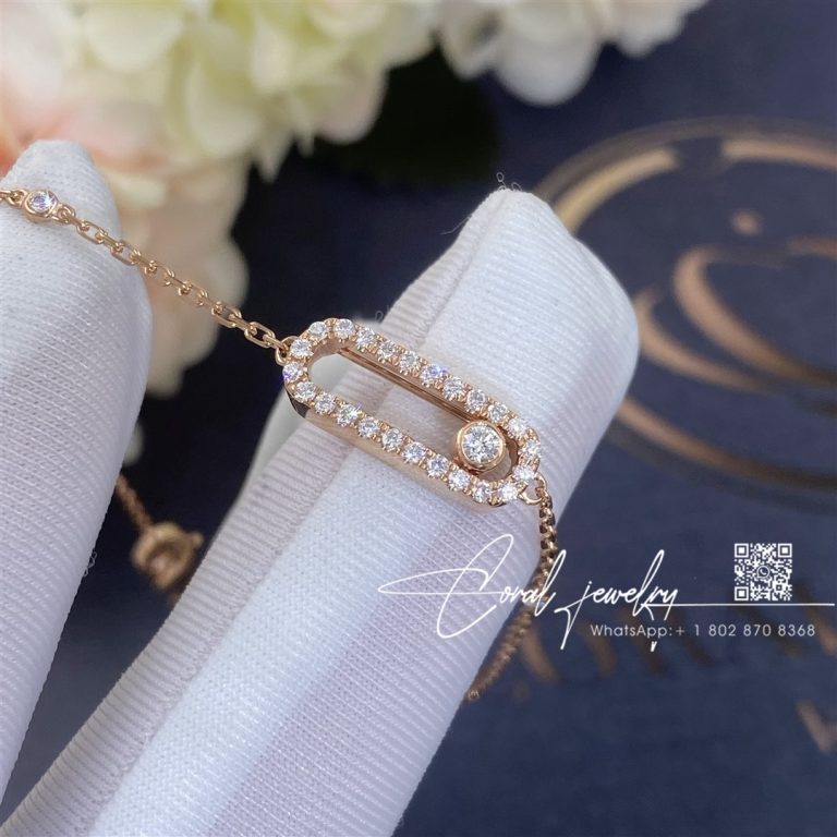 Messika Move Uno Pavé Pink Gold Diamond Bracelet 04706 Pg (4)