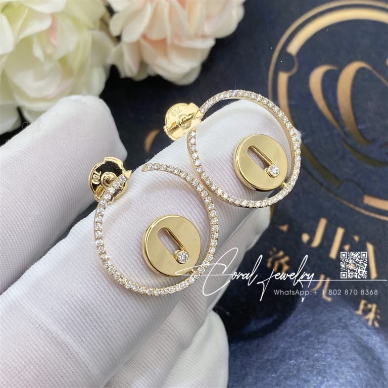 Messika Créoles Lucky Move Pm Yellow Gold Diamond Earrings 07515 Yg (3)