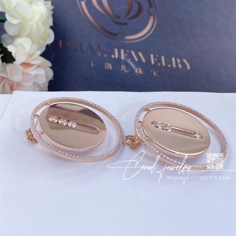 Messika Lucky Move Gm Rose Gold Diamond Earrings 10818 Pg (2)