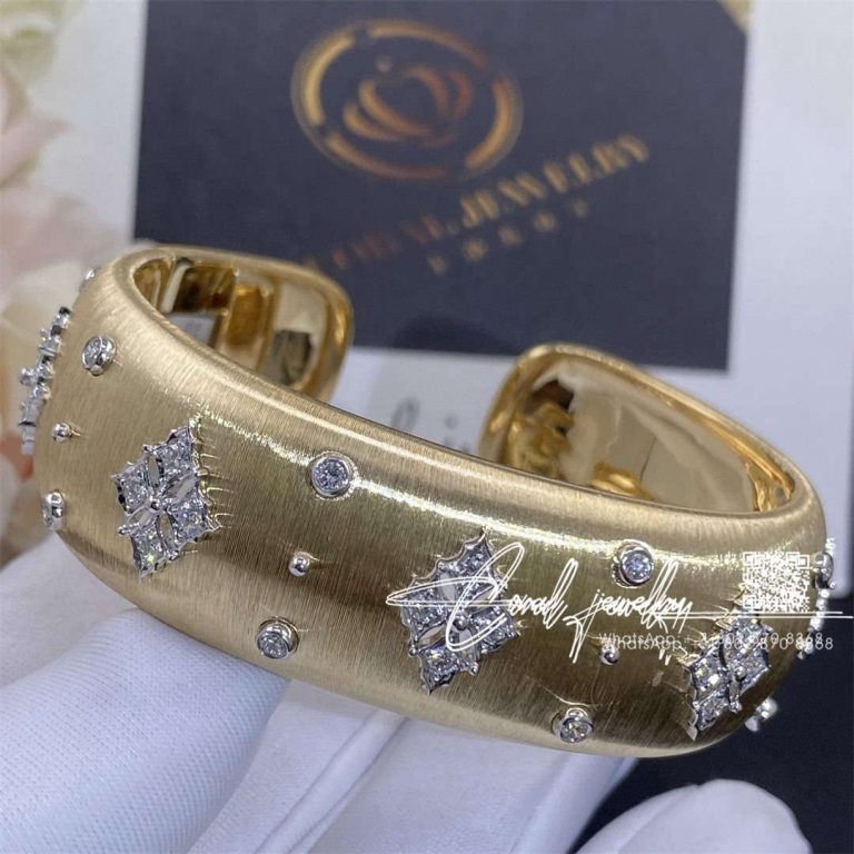 Buccellati Macri Giglio Bracelet In 18k Yellow Gold Diamond Jaubra017589 (2)