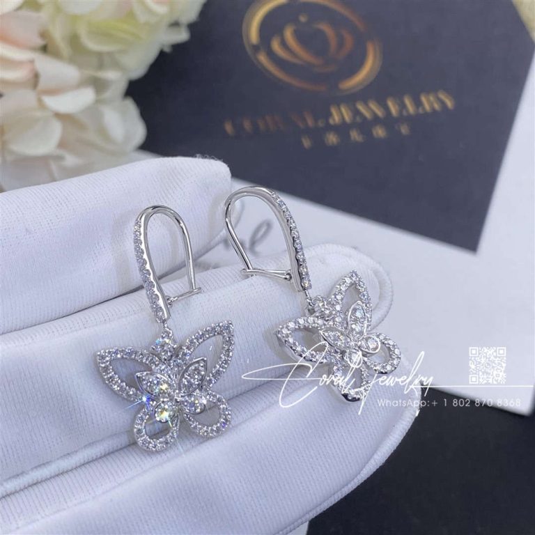 Graff Butterfly Silhouette Diamond Drop Earrings Rge1617 (4)