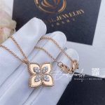 Roberto Coin Princess Flower Pendant Rose Gold With Diamonds 20mm (5)