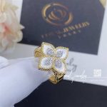 Roberto Coin Princess Flower Ring Yellow Gold Diamonds & Mop – 2cm (7)