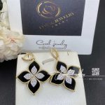 Roberto Coin Princess Flower Yellow Gold Earrings With Diamonds And Black Jade Adv888ea1838 Y (8)