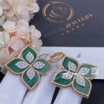 Roberto Coin Venetian Princess Flower Pendant Earrings In 18kt Rose Gold With Malachite And Diamonds. Large Version Adv888ea1838 Rw 01 (2)