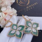 Roberto Coin Venetian Princess Flower Pendant Earrings In 18kt Rose Gold With Malachite And Diamonds. Large Version Adv888ea1838 Rw 01 (5)