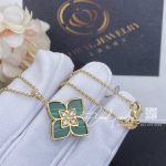 Roberto Coin Venetian Princess Pendant In 18kt Yellow Gold With Malachite And Diamonds. Small Size (4)