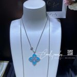 Roberto Coin White Gold Diamond & Turquoise Princess Flower Pendant – 3 (17)