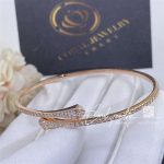 Marli Cleo Full Diamond Slim Slip On Bracelet In Rose Gold Cleo B10 (2)