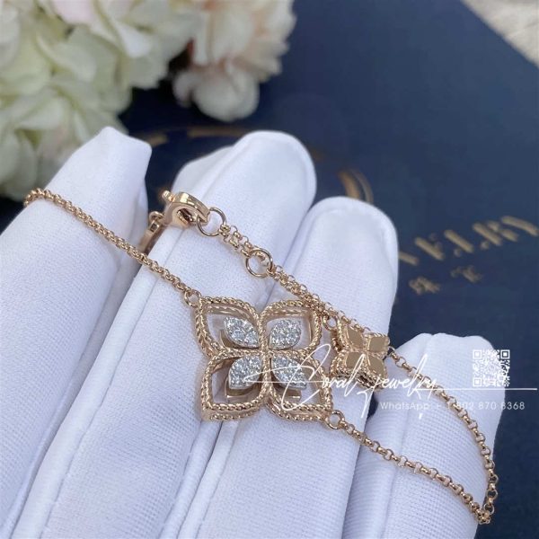 Roberto Coin Princess Flower Bracelet With Diamonds (1)