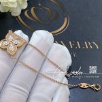 Roberto Coin Princess Flower Bracelet With Rose Gold And Diamonds (2)