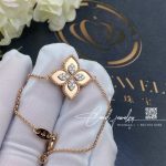 Roberto Coin Princess Flower Bracelet With Rose Gold And Diamonds (5)