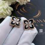 Roberto Coin Princess Flower Earrings With Diamonds And Black Jade (3)