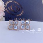 Roberto Coin Princess Flower Earrings With Diamonds And Mother Of Pearl (1)