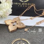 Roberto Coin Venetian Princess Pendant Rose Gold With Diamonds 50mm (4)