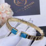 Marli Cleo 2 Link Diamond Slip On Bracelet In Yellow Gold Sea Blue Chalcedony (4)