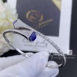 Marli Cleo Diamond Midi Slip On Bracelet In White Gold Lapis Lazuli Cleo B47 (5)