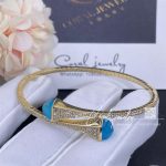 Marli Cleo Diamond Midi Slip On Bracelet In Yellow Gold Sea Blue Chalcedony (3)