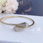 Marli Cleo Diamond Midi Slip On Bracelet In Yellow Gold White Moon Stone Cleo B47 (1)