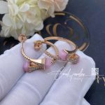 Marli Cleo Diamond Open Hoop Earrings In Rose Gold Pink Opal (3)