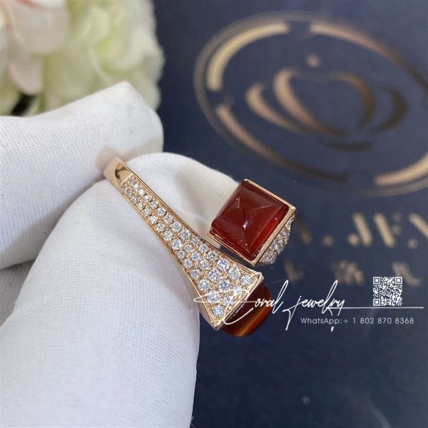 Marli Cleo Diamond Ring In Rose Gold Carnelian Cleo R5 (6)