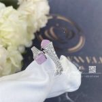 Marli Cleo Diamond Slim Ring In White Gold Pink Quartzite Cleo R1 (1)