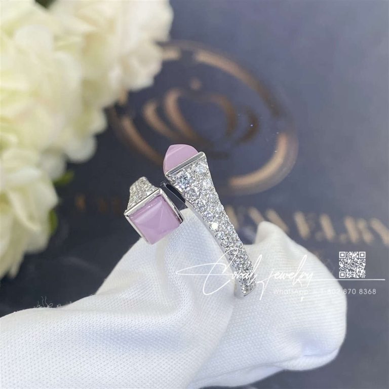 Marli Cleo Diamond Slim Ring In White Gold Pink Quartzite Cleo R1 (3)