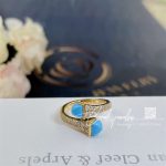 Marli Cleo Diamond Slim Ring In Yellow Gold Turquoise Cleo R1 (6)