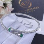 Marli Cleo Diamond Slim Slip On Bracelet In White Gold Green Agate Cleo B1 (3)