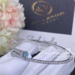 Marli Cleo Diamond Slim Slip On Bracelet In White Gold Sea Blue Chalcedony Cleo B1 (5)