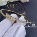 Marli Cleo Diamond Slim Slip On Bracelet In Yellow Gold Carnelian Cleo B1 (2)