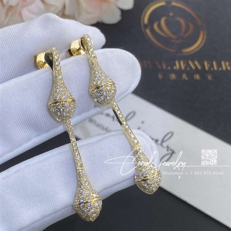 Marli Cleo Full Diamond Drop Earrings In Yellow Gold (6)