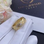 Chanel Coco Crush Ring Quilted Motif, Small Version, 18k Yellow Gold, Diamonds J10864 (10)