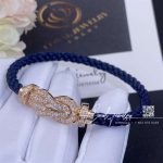 Fred Chance Infinie Bracelet Pink Gold Large Model Diamonds Navy Blue (3)