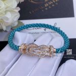 Fred Chance Infinie Bracelet Pink Gold Large Model Diamonds Turquoise Cable (2)