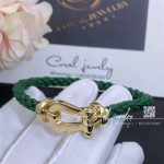 Fred Force 10 Bracelet 18k Yellow Gold Large Model Green Cable (1)