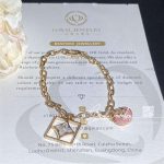 Louis Vuitton B Blossom Bracelet, Pink Gold, White Gold, Pink Opal, White Mother Of Pearl And Diamonds Q95756 (8)