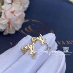 Louis Vuitton Idylle Blossom Lv Ear Stud, Yellow Gold And Diamond (4)