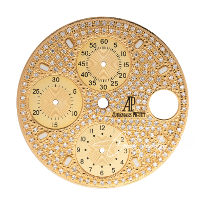 Custom Yellow Gold Diamond Set Dial For Audemars Piguet Royal Oak Offshore 42