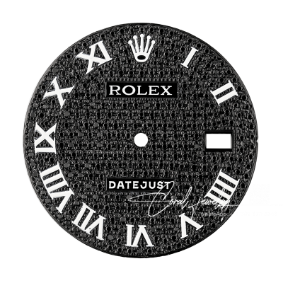 Rolex Datejust 36mm Black Pavè Custom Dial