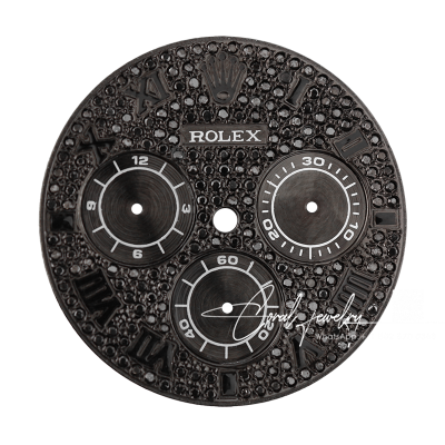 Rolex Daytona 40mm Black Diamond Pavé Custom Dial